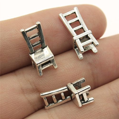10个/包 17x7x6mm 多色 DIY饰品配件 3D立体小椅子吊坠
