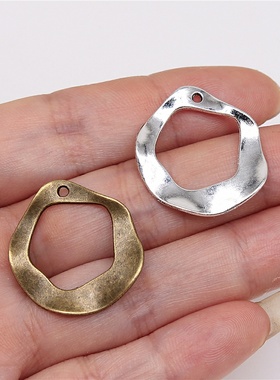 10个/包 24x25mm 多色不规则环形耳环挂坠耳环连接件 ABD-C11251