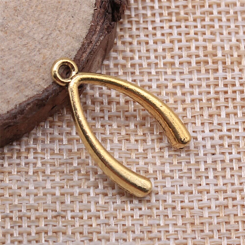 10个/包 25x14mm 多色 许愿骨吊坠 d10029-b11054