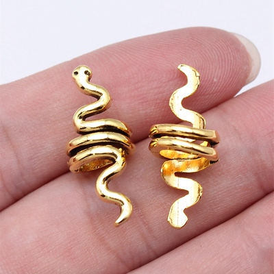 10个/包 10x10x25mm 多色 蛇形发辫脏辫穿孔珠配件 ABD-C16253