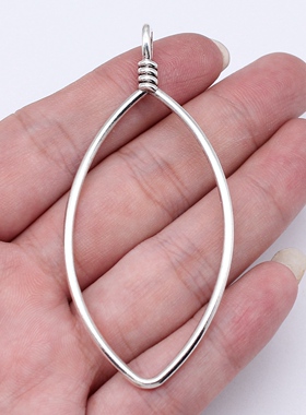 10个/包 74x33x2mm 镂空几何滴胶边框系列马眼形边框 ABD-C16378