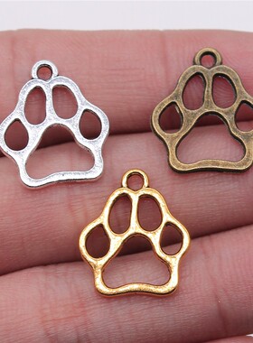20个/包 19x17mm 多色锌合金材质 狗爪吊坠 ABD-C10139