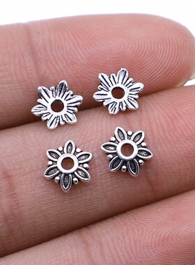 50个/包 7x7mm 多色锌合金材质 DIY饰品配件花托 ABD-C13342