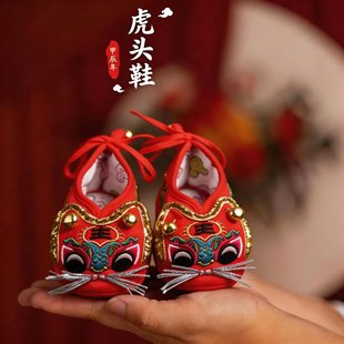 软底手工虎头鞋夏婴儿儿童男女宝宝学步鞋婴幼儿满月百天周岁布鞋