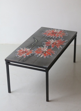 【Mhaus】Roger Capron法国瓷砖与铁制咖啡桌/茶几