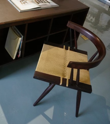 北京现货|中岛乔治圈椅grass-seated dining chairs,  1944，一对