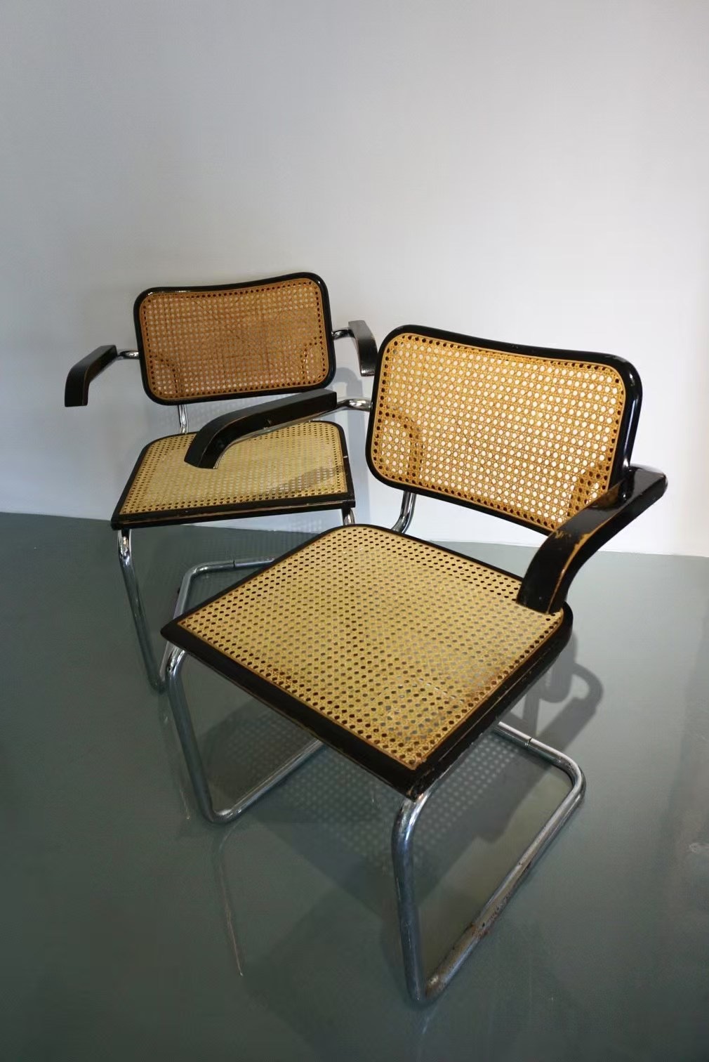 北京现货｜中古悬浮Thonet S64 扶手悬臂椅 设计师Marcel Breuer