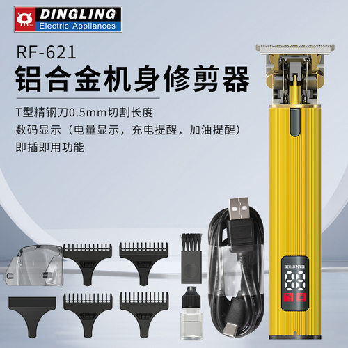 DINGLING鼎铃621锌合金修剪器剪发器美发电动电推子推剪油头雕刻