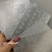 国风中式 YIFANNAIL 花卉系列 美甲印花板竹子印花胶模具钢板Q83