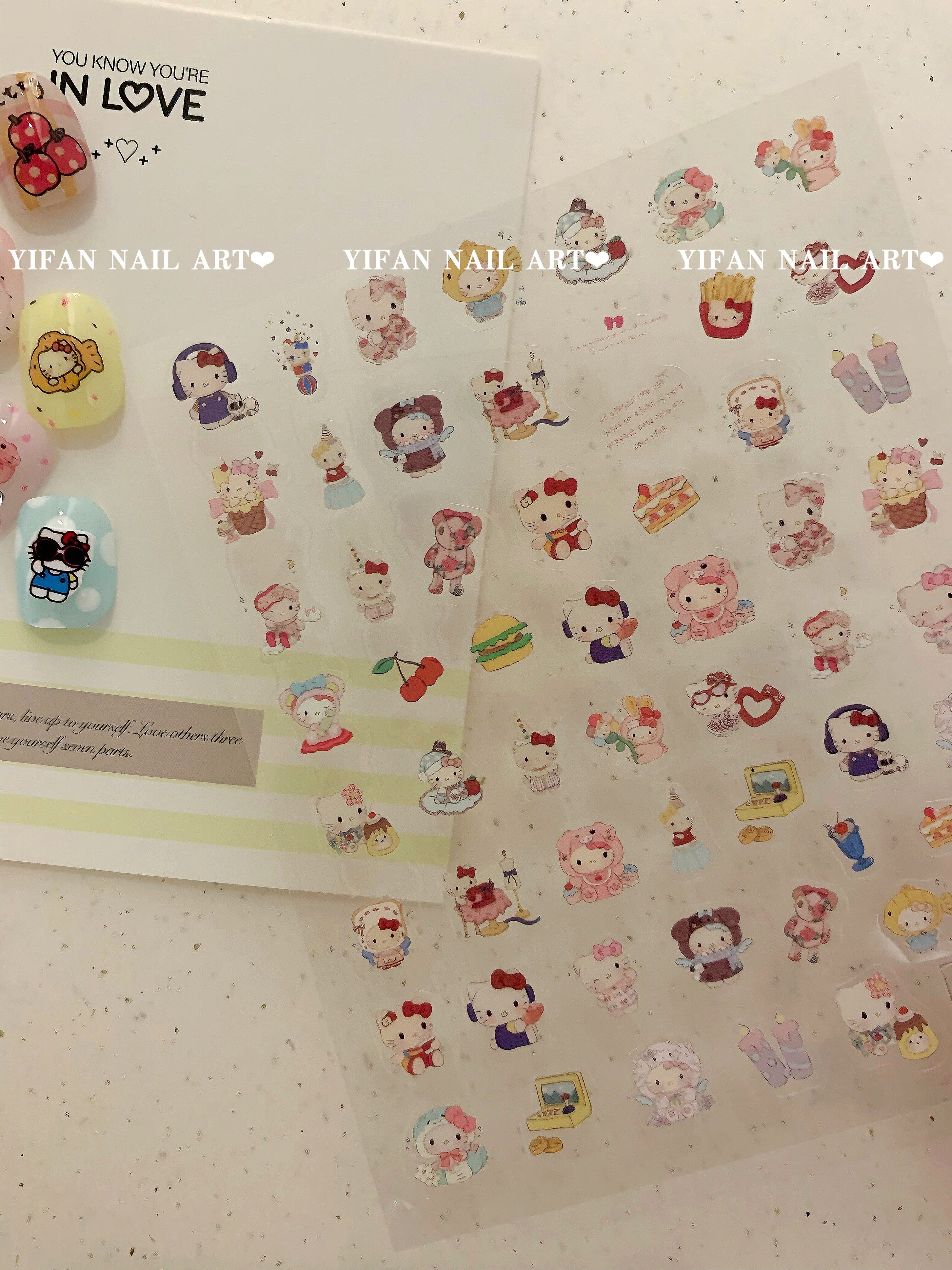 thumbnail for YIFANNAIL【贪吃版】M门薯条Kitty 汉堡王雪糕美甲饰品S48