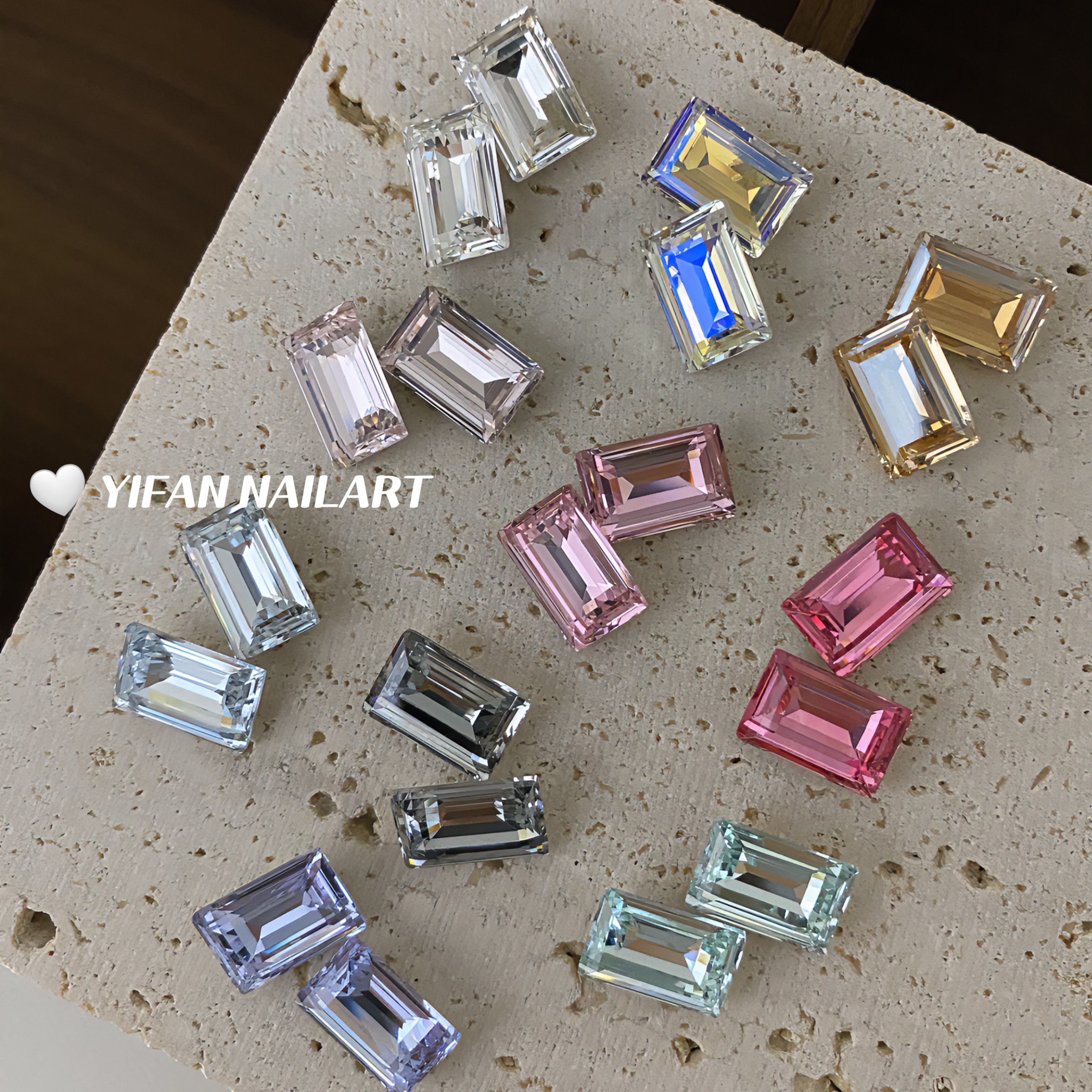 YIFANNAIL【瘦冰糖】华子1:1~8*12长方直角钻 尖底钻美甲饰品S16