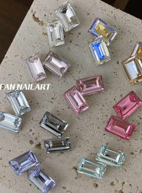 YIFANNAIL【瘦冰糖】华子1:1~8*12长方直角钻 尖底钻美甲饰品S16