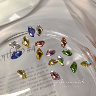 小猴子浅粉斧头钻K18 水晶斧头尖底美甲钻 YIFANNAIL高品 迷你版