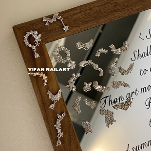 山茶花堆钻球素材美甲饰品R11 蝴蝶吊坠 YIFANNAIL 镶边锆石