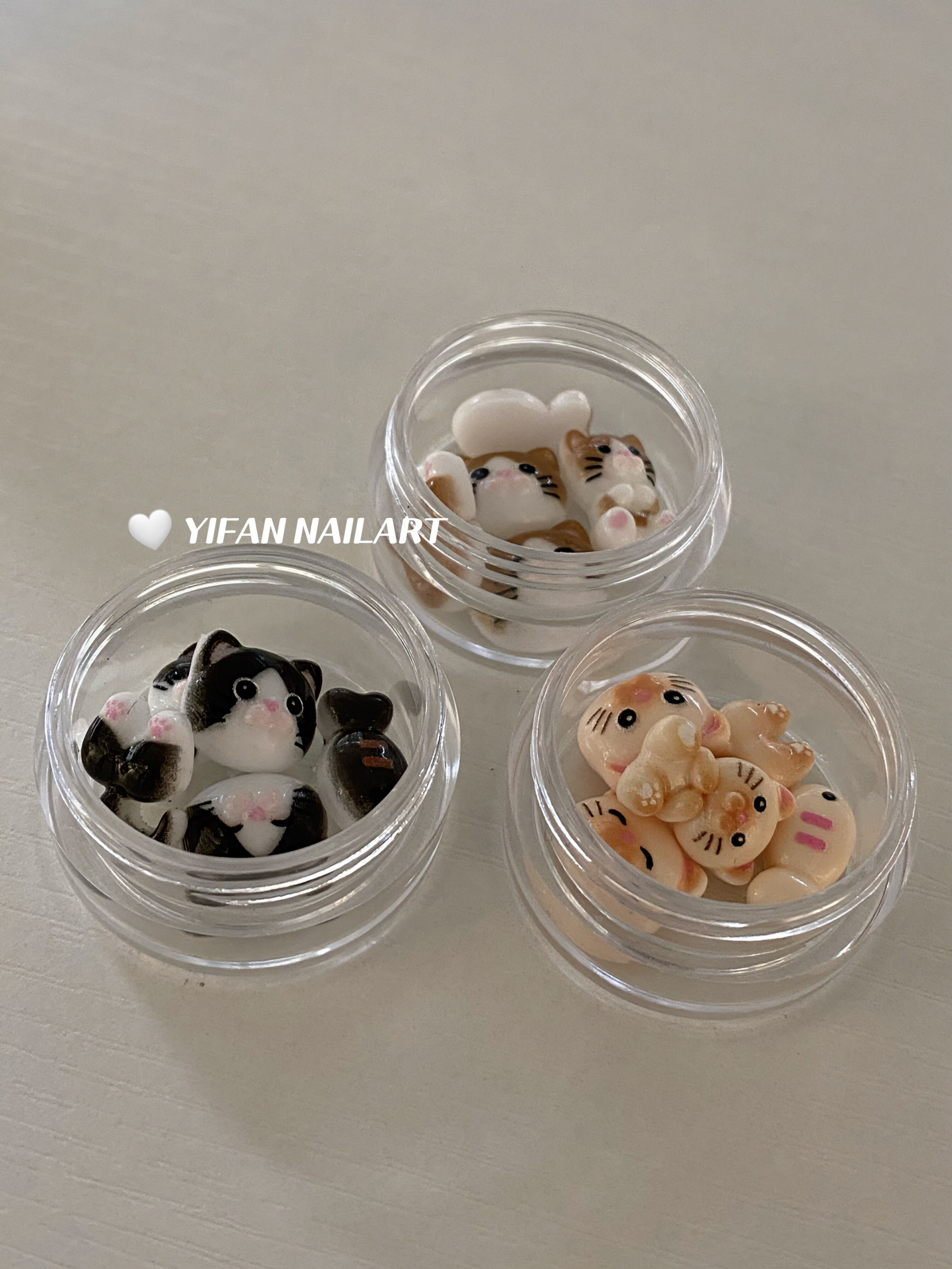 thumbnail for YIFANNAIL【韩风素材】可爱猫咪 蜜桃猫臀 小胖鱼美甲饰品Q26