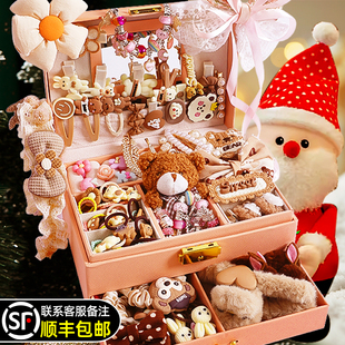 新年儿童发夹首饰盒可佩戴 玩具6一13岁女孩子头饰礼盒生日礼物