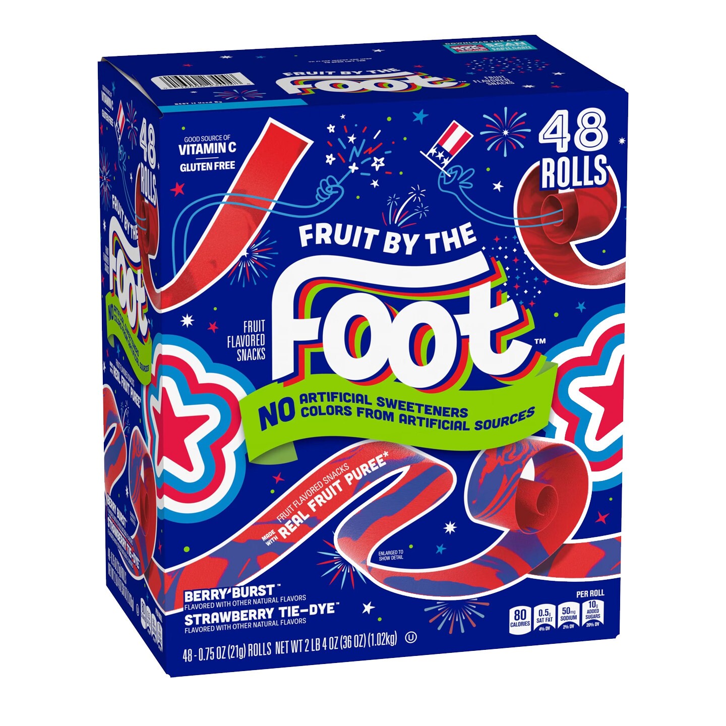 美国进口Fruit by the foot水果汁卷软糖937g儿童糖果生日小零食