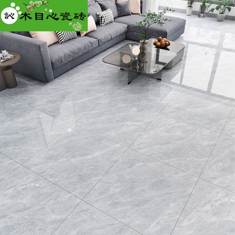 客厅灰色地板砖通体大理石800x800厨房地砖别墅大厅瓷砖防滑亮光