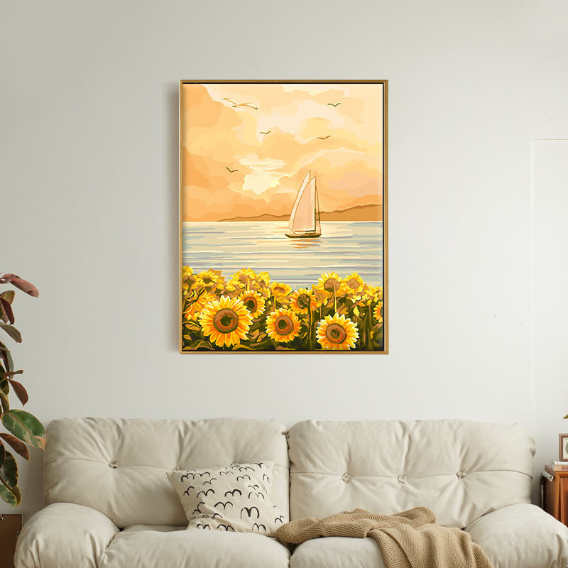 数字油画diy填充 风景成人手绘涂色画画手工填色油彩画 诗与远方