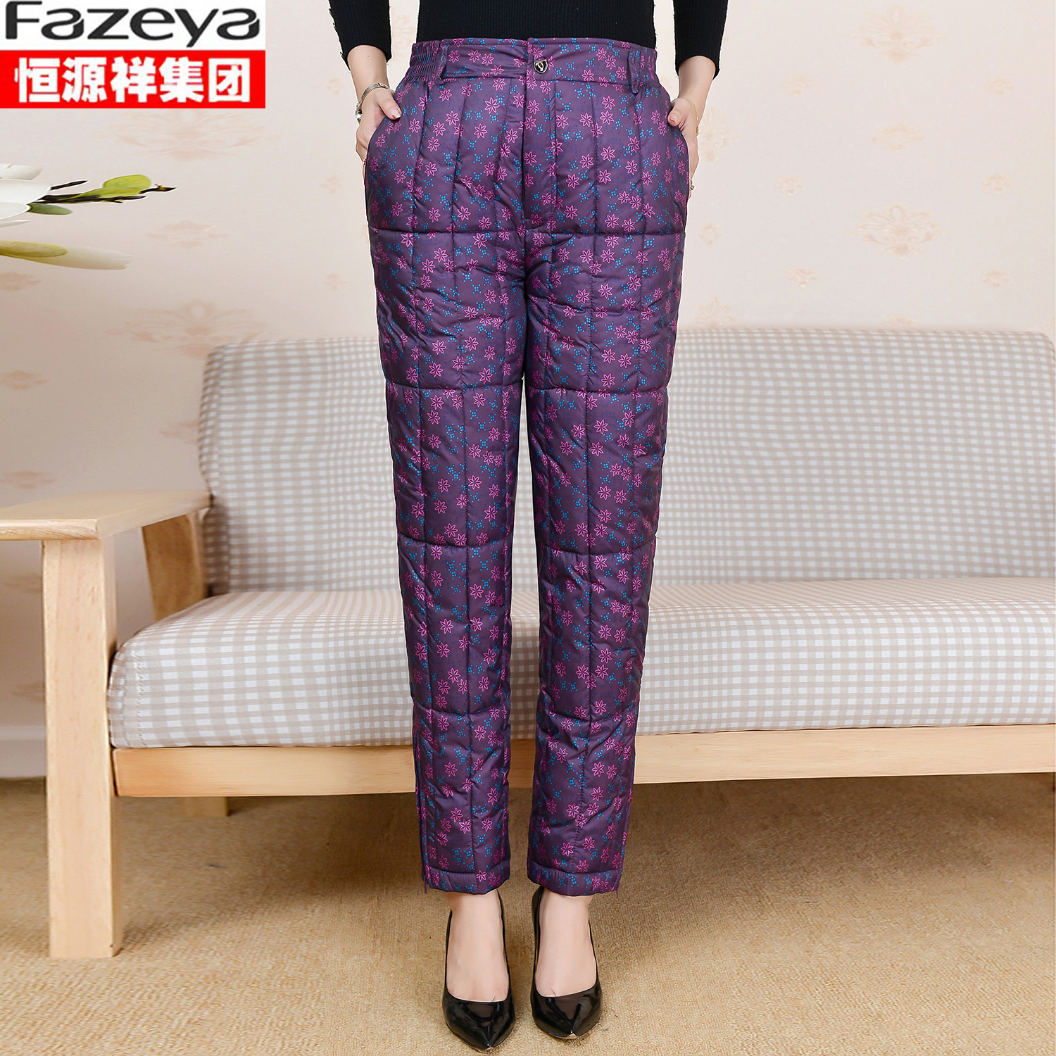 中老年内穿直筒恒源祥内穿棉裤