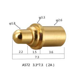铜插针充电针镀金电流针 弹簧顶针 A572定制pogopin.探针 伸缩