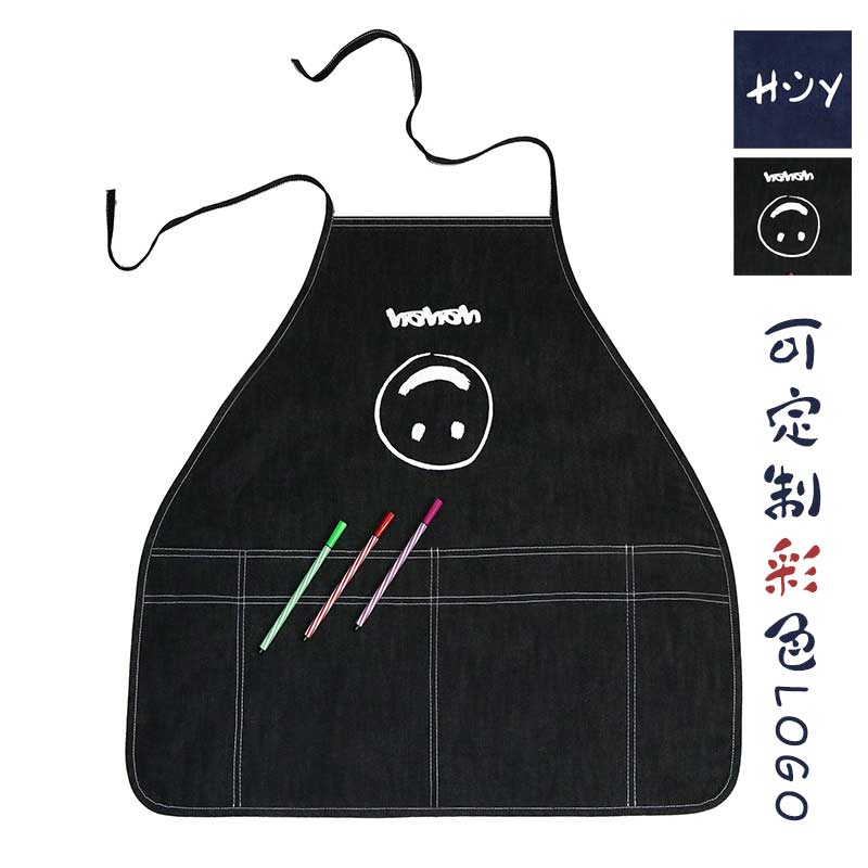 牛仔围裙韩版时尚咖啡师奶茶店可爱儿童画画工作服定制logo男女在类目 家庭/个人清洁工具, 家务/地板清洁用具, 围裙中 - 来自Buy2taobao.com提供专业的淘宝代购服务
