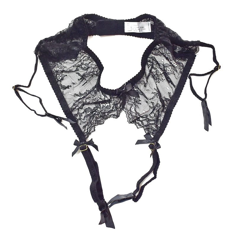 全蕾丝吊袜带可调节金属扣透明