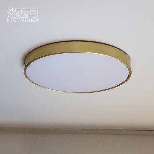 美式简约全铜卧室阳台吸顶灯