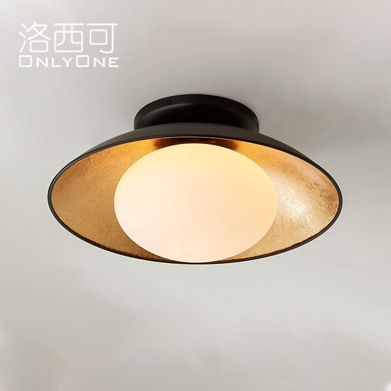 洛西可 中古法式金箔吸顶灯 复古美式黑色侘寂风卧室餐厅书房灯具,家装灯饰光源,餐厅/卧室/书房吸顶灯,淘宝优惠券,粉丝福利购,淘宝优惠卷
