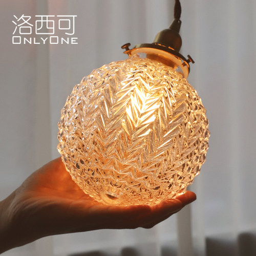 洛西可美式轻奢床头小吊灯