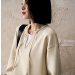 秋冬季实拍时尚简约风假两件卫衣舒适棉微弹佰搭休闲运动上衣女装