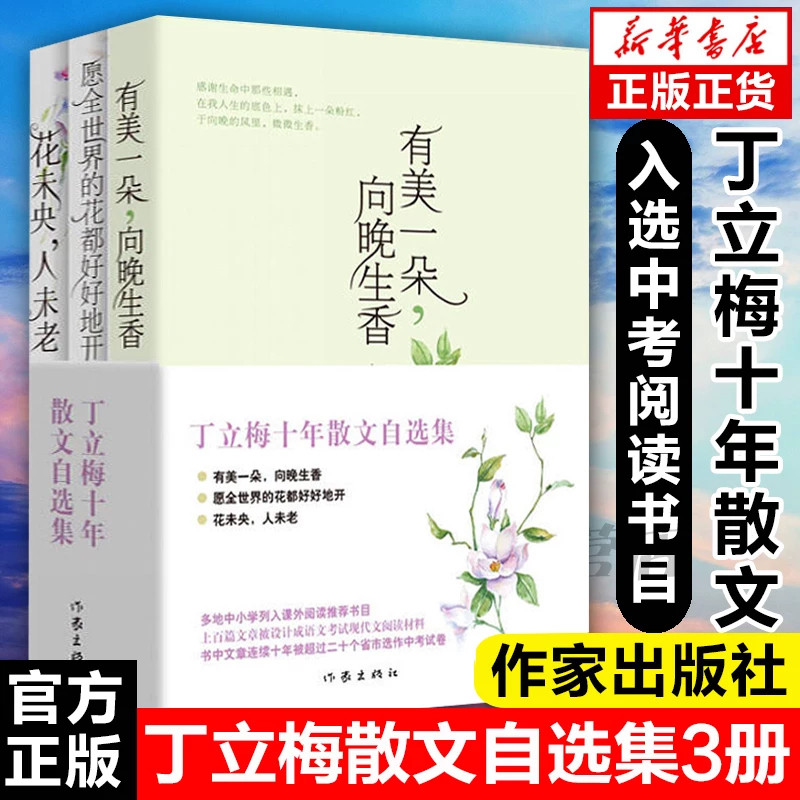 丁立梅散文集全3册 十年散文自选集初中 丁立梅作品集精选 初高中阅读文章连续十年入选中考考题有美一朵向晚生香向着美好奔跑