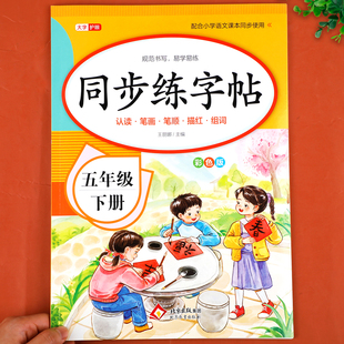 2026新版 练字帖小学生专用5下学期语文课本教材训练生字描红硬笔书法练习正楷书练字本写字课课练RJ 五年级下册同步字帖人教版