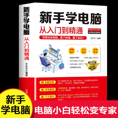 新手学电脑从入门到精通 计算机基础 零基础新手学电脑入门教程 文员电脑应用基础word excel ppt办公软件从零开始初学电脑的书