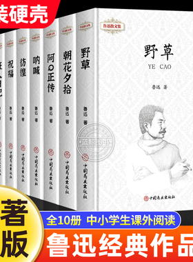 鲁迅全集原著正版10册六七年级阅读书必课外阅读书籍狂人日记朝花夕拾故乡野草呐喊彷徨阿Q正传孔乙己初中生必读经典作品集杂文集