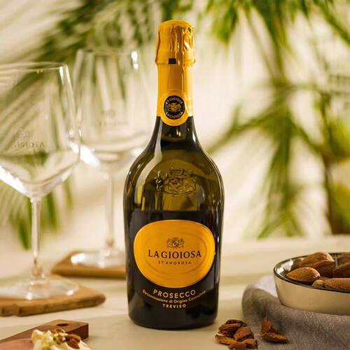 火遍全网的黄吨吨意大利喜乐滋普罗塞克起泡酒LaGioiosa Prosecco