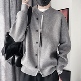 E236-P118控158设计高级感百搭纯色针织羊毛衫拉链款男士黑，男装针织衫/毛衣，电商A208