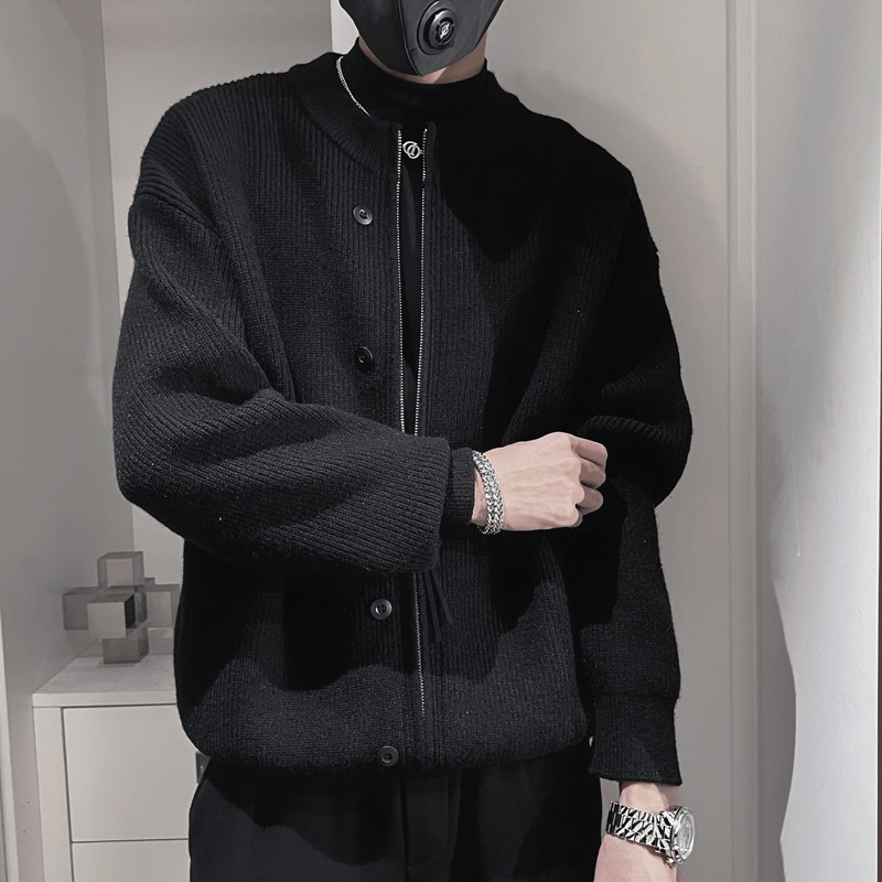 E236-P118控158设计高级感百搭纯色针织羊毛衫拉链款男士灰,男装针织衫/毛衣,电商A208