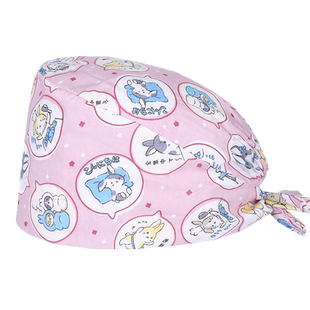 蝶芭朵手术帽护士帽纯棉女小花帽手术室专用帽透气吸汗医生工作帽