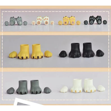 YMY素体ob11猫手猫脚兔耳朵带磁石替换手型 喵星手猫手猫爪兽爪