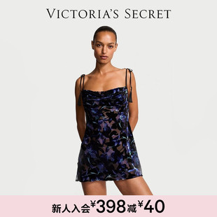 维密花卉性感优雅丝绒吊带睡裙女2025秋