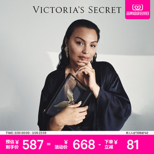 维密系带收腰光泽缎面优雅短睡袍女2026