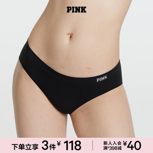 抗菌无痕女士三角裤 少女LOGO舒适内裤 女 维密PINK 3件118