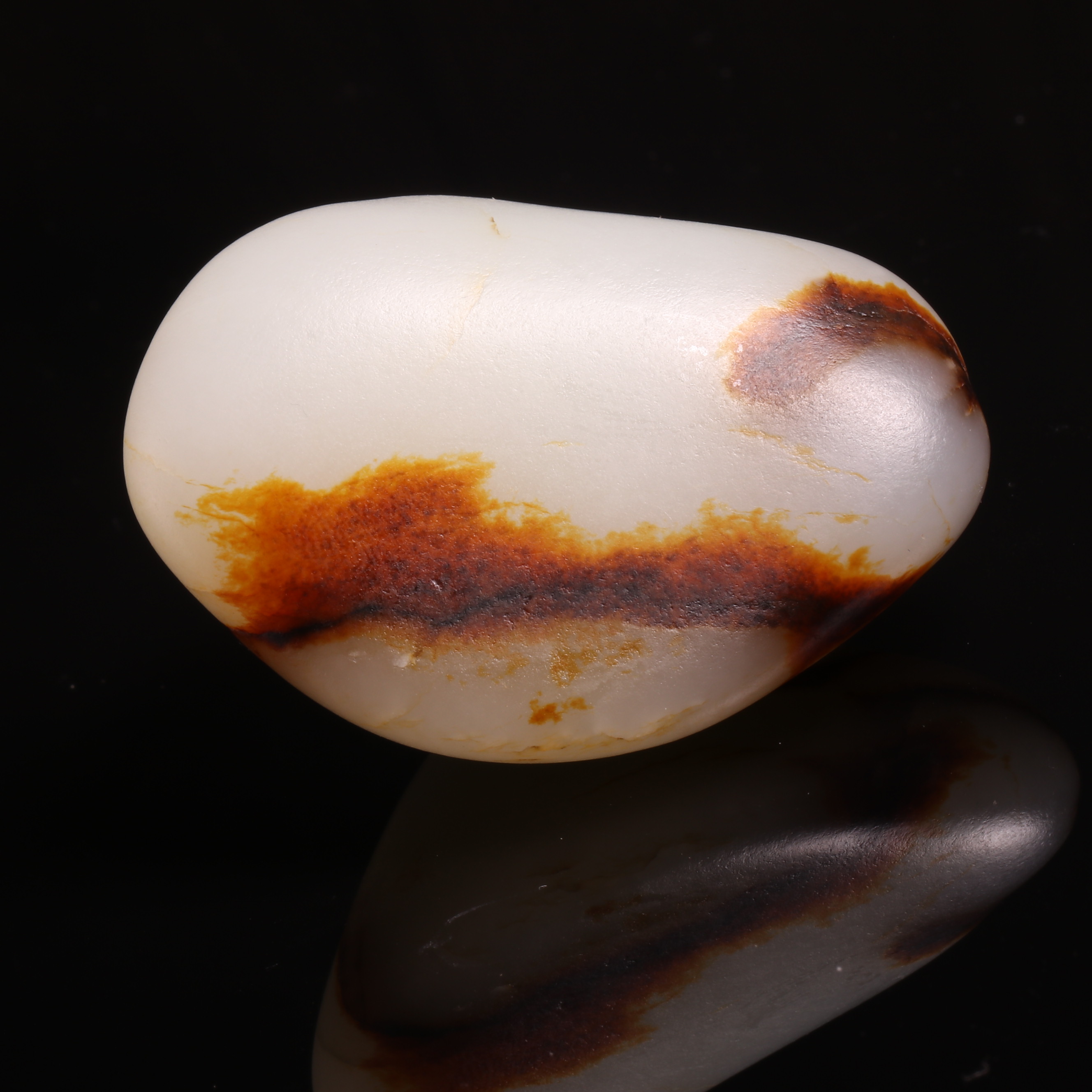 【结缘】惹石新疆和田玉籽料原石红皮白肉观赏玩料