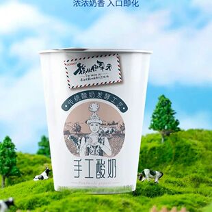 新疆伊牧欣手工酸奶320g我从伊犁来传统酸奶发酵工艺配料表纯净
