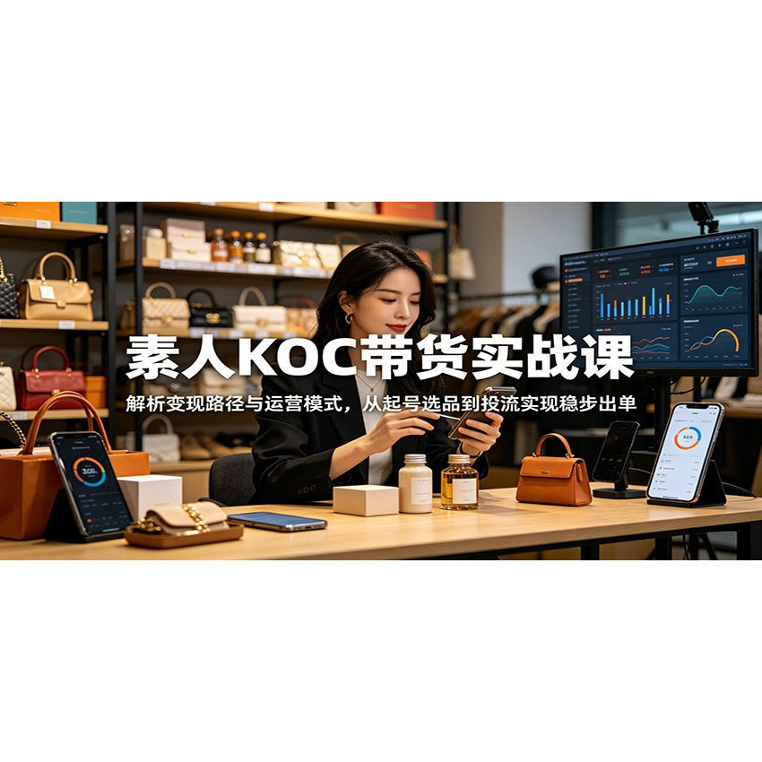 KOC 短视频带货普通创业者打设计素材/源文件