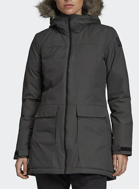 Adidas/阿迪达斯运动连帽保暖女子户外运动棉服外套DZ1498DZ1497