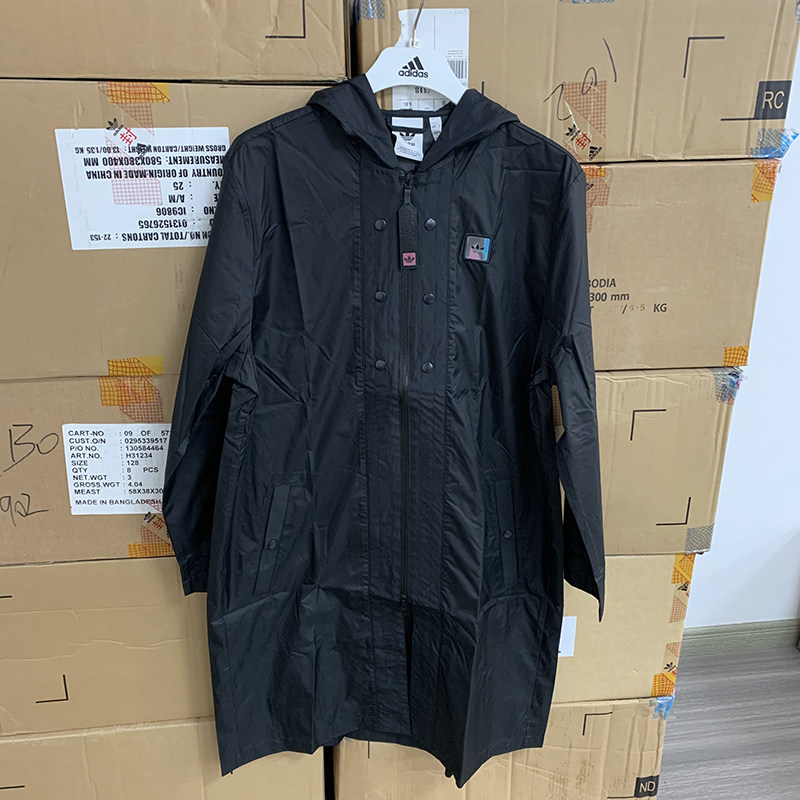 Adidas/阿迪达斯三叶草男运动休闲长款风衣外套GT7304原1299