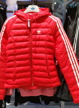 阿迪达斯女棉服三叶草棉衣冬季保暖运动服防风外套ED4785ED4784