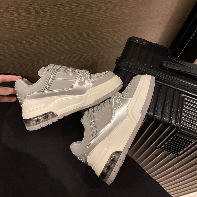 传祺女鞋小众镂空休闲透气板鞋2024春夏厚底增高新款百搭运动鞋子